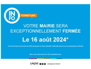 FERMETURE EXCEPTIONNELLE MAIRIE / 16 AOÛT